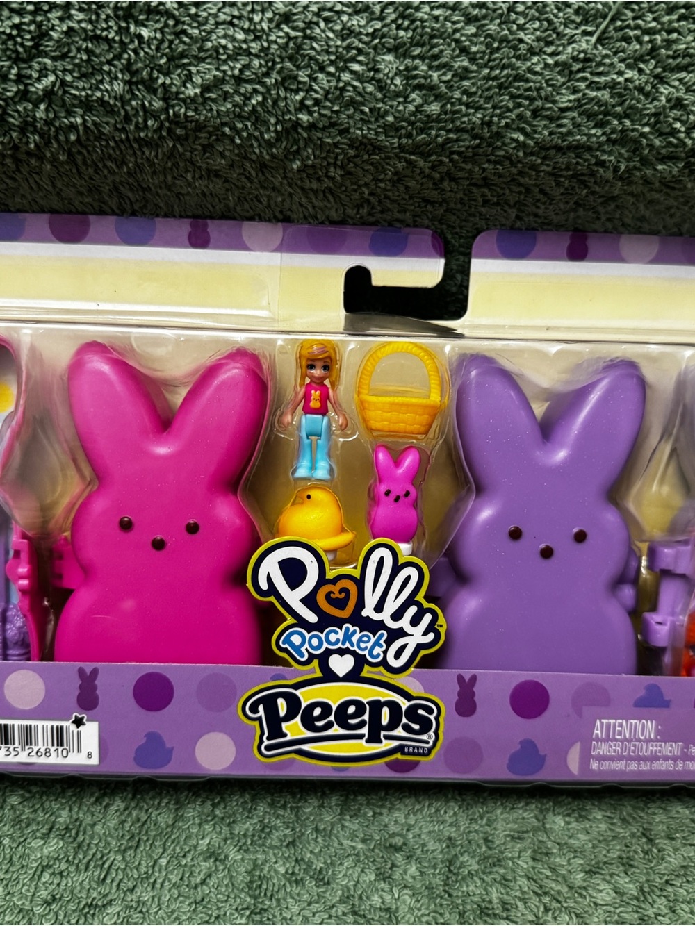 Polly Pocket and Peeps Pink & Purple Bunny Playset